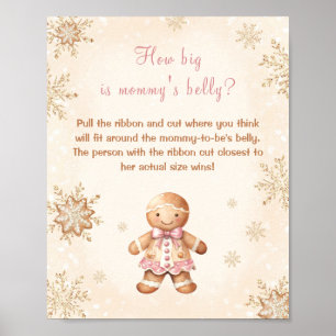 Affiche Le Baby shower de Noël du ventre de maman