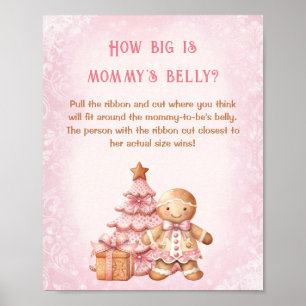 Affiche Le Baby shower de Noël, la taille du ventre de mam