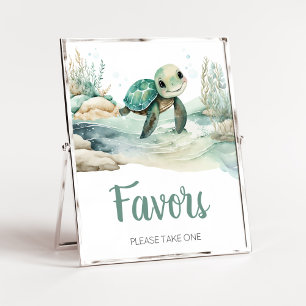 Affiche Le Baby shower de tortue de mer à privilégier