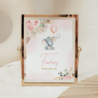 Le Baby shower d'éléphant rose de ballon favorise