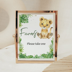 Affiche Le Baby shower du lion rugissant favorise