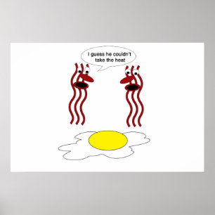 Affiche Le bacon et l'oeuf ne pouvaient pas résister à la