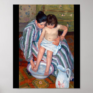 Affiche Le bain de l'enfant, Mary Cassatt