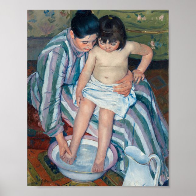 Affiche Le bain de l'enfant Mary Cassatt (Devant)