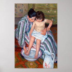 Affiche Le bain de l'enfant, Mary Cassatt