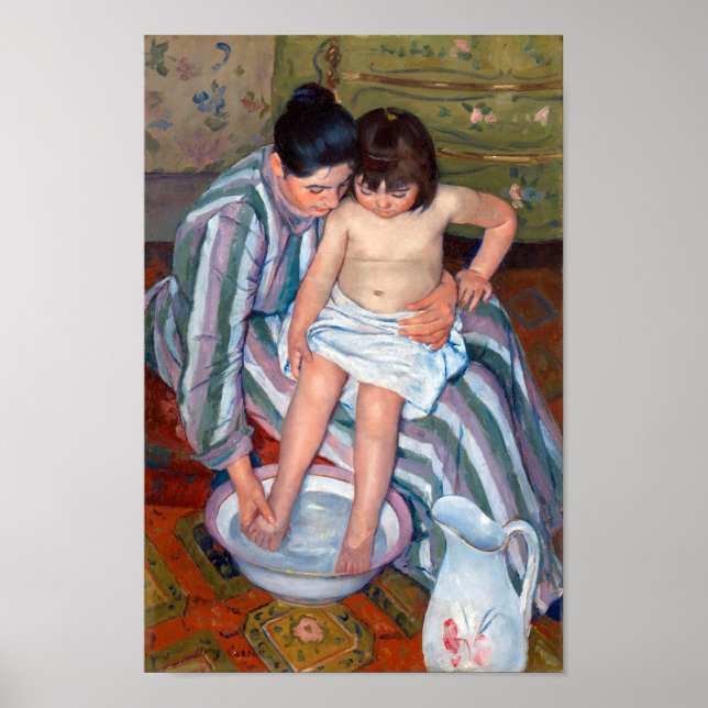 Affiche Le bain de l'enfant, Mary Cassatt (Devant)