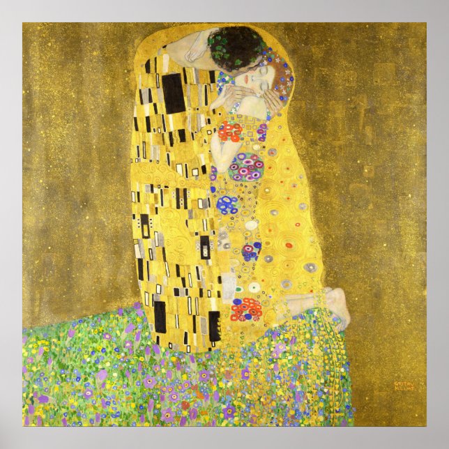 Affiche Le baiser de Gustav Klimt (Devant)