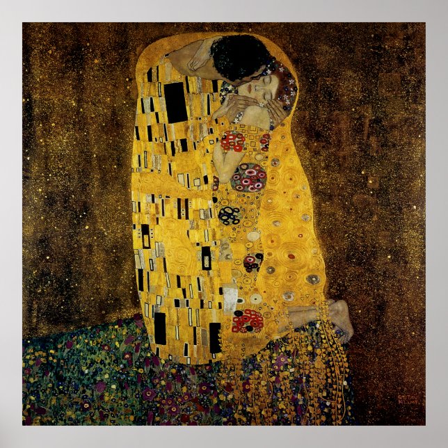 Affiche Le baiser de Gustav Klimt (Devant)