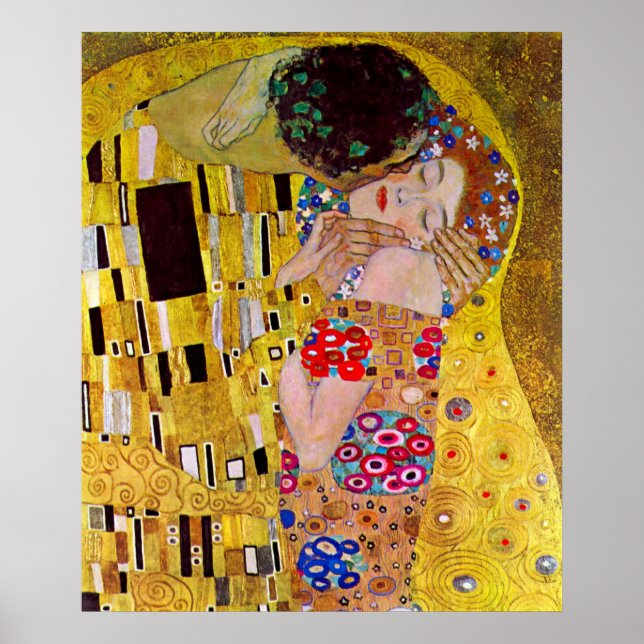 Affiche Le baiser de Gustav Klimt (Devant)
