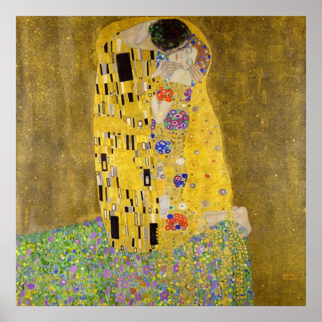 Affiche Le baiser de Gustav Klimt (Devant)