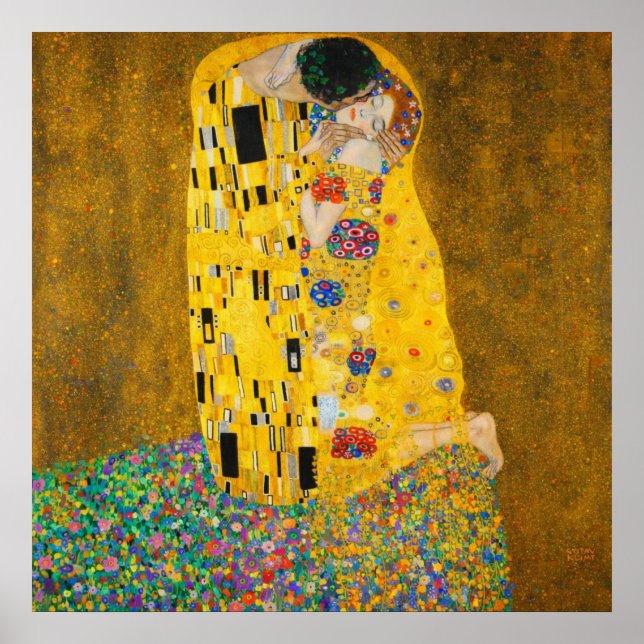 Affiche Le Baiser de Gustav Klimt (Devant)