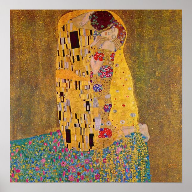 Affiche Le baiser de Klimt (Devant)