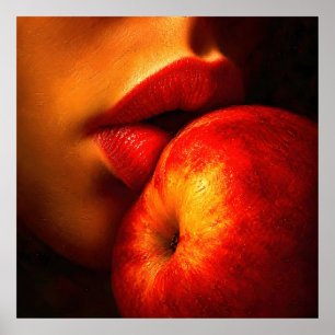 Affiche Le Baiser de Nectarine – Un Portrait Intime