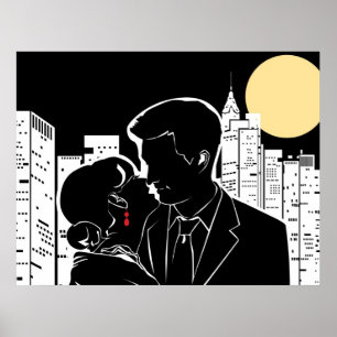 Affiche Le baiser du couple de New York