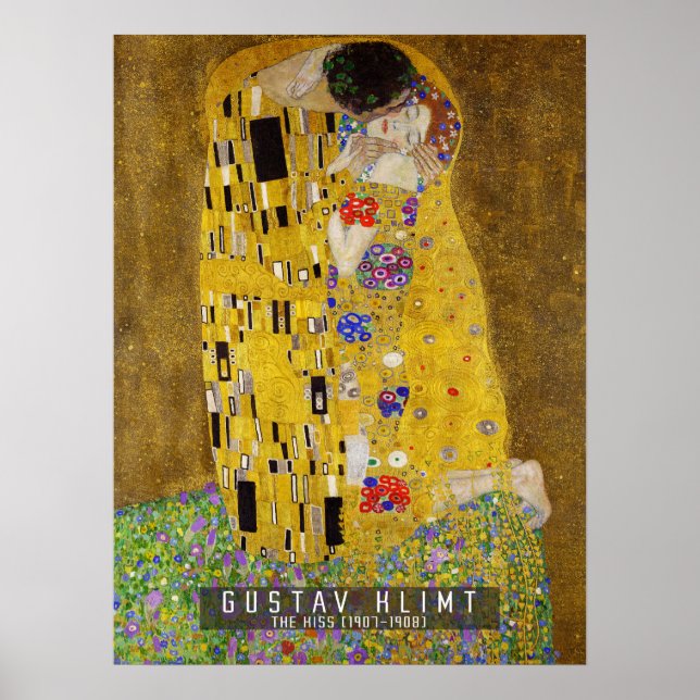 Affiche Le baiser - Gustav Klimt (Devant)