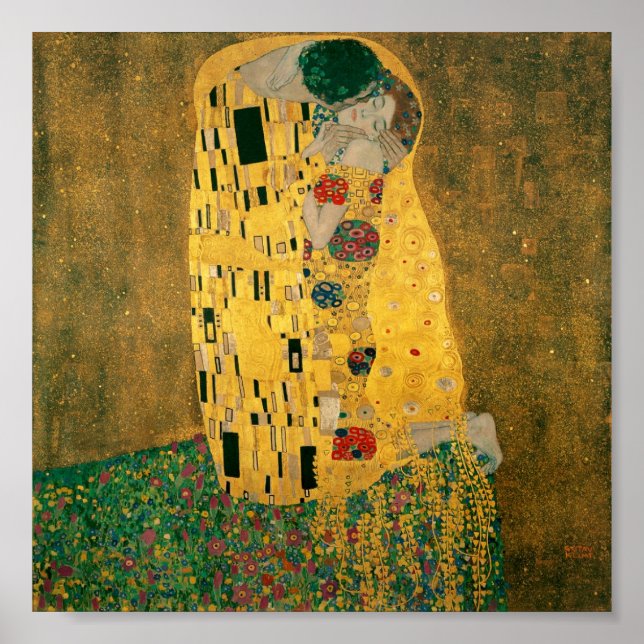 Affiche Le baiser - Gustav Klimt (Devant)