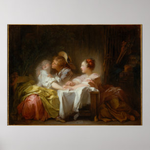 Affiche Le baiser volé - Fragonard Romantic Art