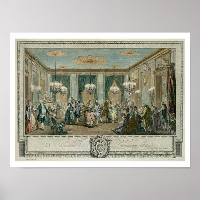 Affiche Le bal vestimentaire du soir à la maison de Monsie (Devant)