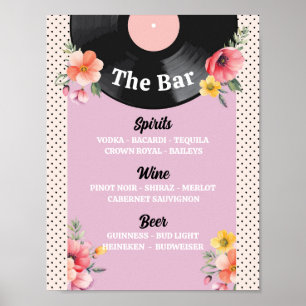 Affiche Le Bar Floral Mariage Mariage du record de musique