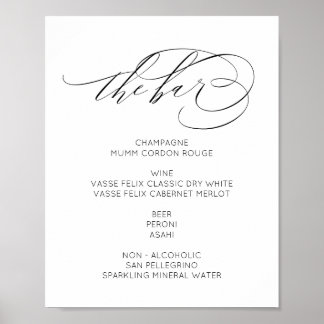 Affiche Le Bar Sign moderne élégant minimaliste