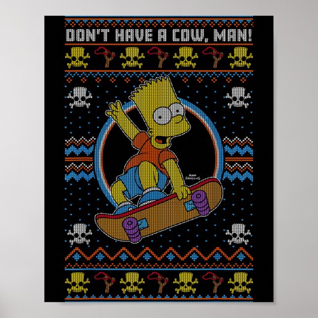 Affiche Le Bart de Noël n'a pas de vache pull moche  (Devant)