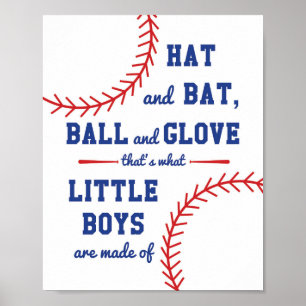 Affiche Le Baseball À Thème De Quoi Les Petits Garçons Son