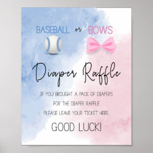 Affiche Le baseball ou les escrocs diaper signe de tombole