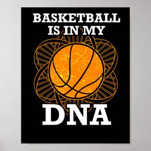 Affiche Le Basket-Ball Est Dans Mon Adn
