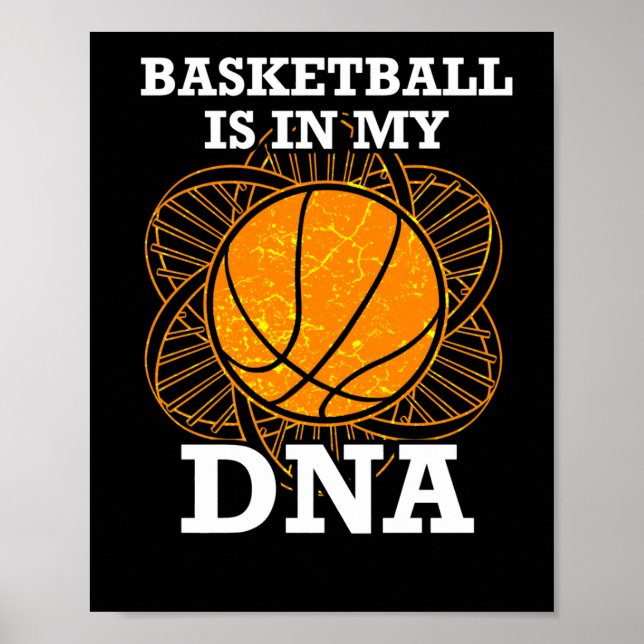 Affiche Le Basket-Ball Est Dans Mon Adn (Devant)