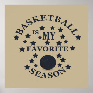 Affiche le basket-ball est ma saison préférée