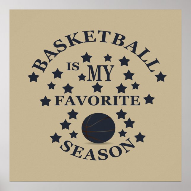 Affiche le basket-ball est ma saison préférée (Devant)