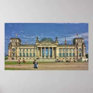 Affiche Le bâtiment de Reichstag, Berlin
