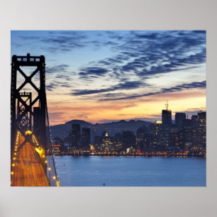 Affiche Le Bay Bridge depuis Treasure Island