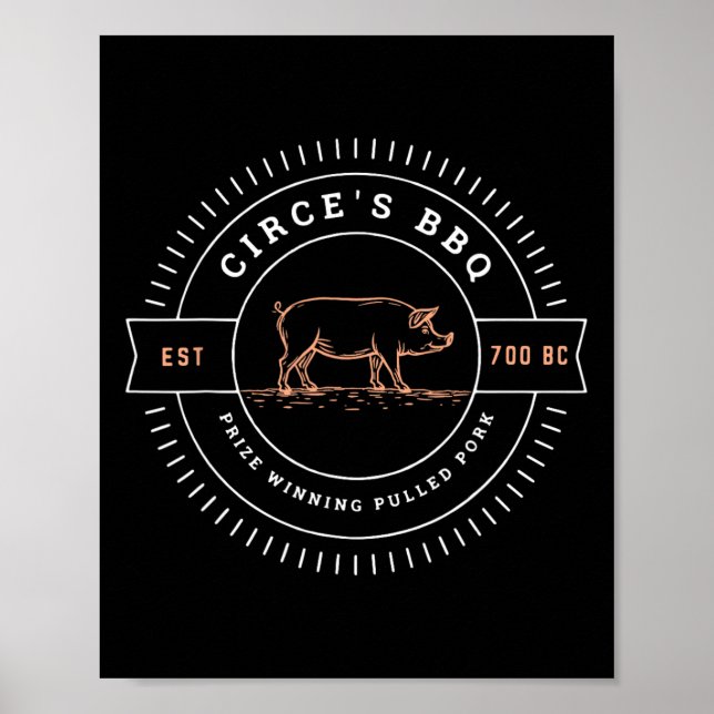 Affiche Le BBQ de Circé Mythologie grecque drôle 1  (Devant)
