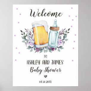 Affiche Le bébé brasse l'Affiche de bienvenue de la fête B