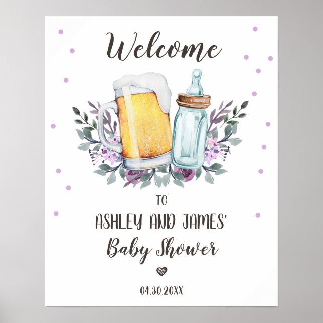 Affiche Le bébé brasse l'Affiche de bienvenue de la fête B (Devant)