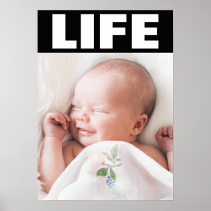AFFICHE LE BÉBÉ SOURIANT EN FAVEUR DE LA VIE DROIT À LA VI