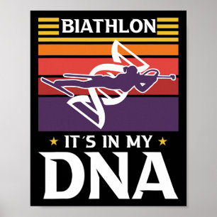 Affiche Le Biathlon Est Dans Mon Adn Motivation Pour Un Bi