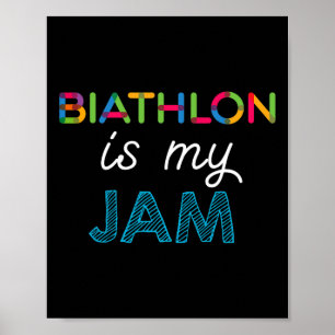 Affiche Le biathlon est ma jambe Design biathlon