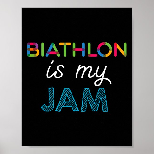 Affiche Le biathlon est ma jambe Design biathlon (Devant)