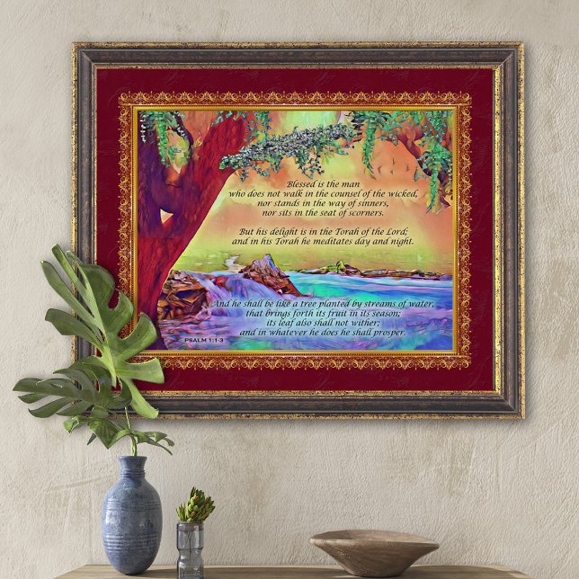Affiche Le Bienheureux Homme est comme un arbre Psaume 1 A (Créateur téléchargé)