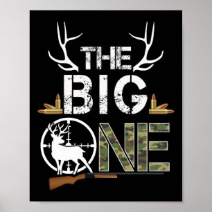 Affiche Le Big One Birthday Boy Deer Hunter Camouflage 1s