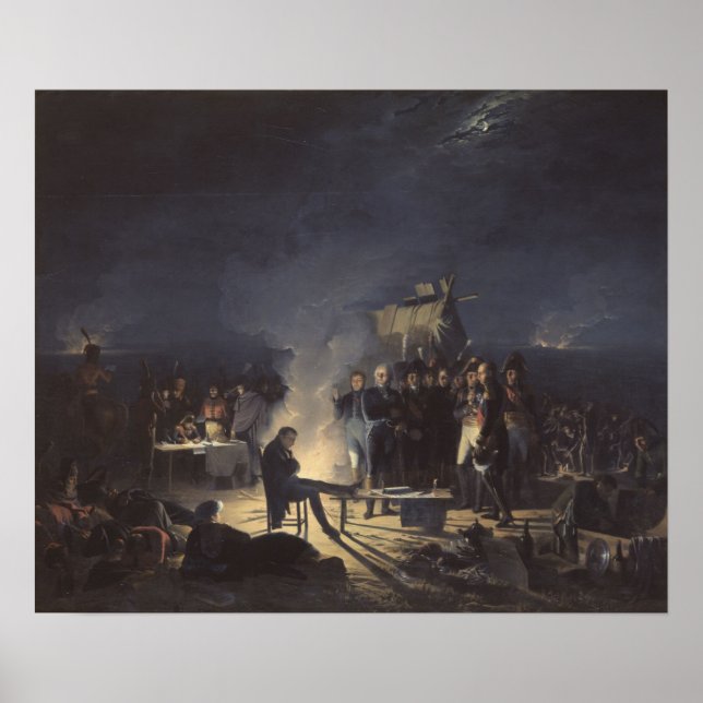 Affiche Le Bivouac de Napoléon la nuit avant Wagram (Devant)