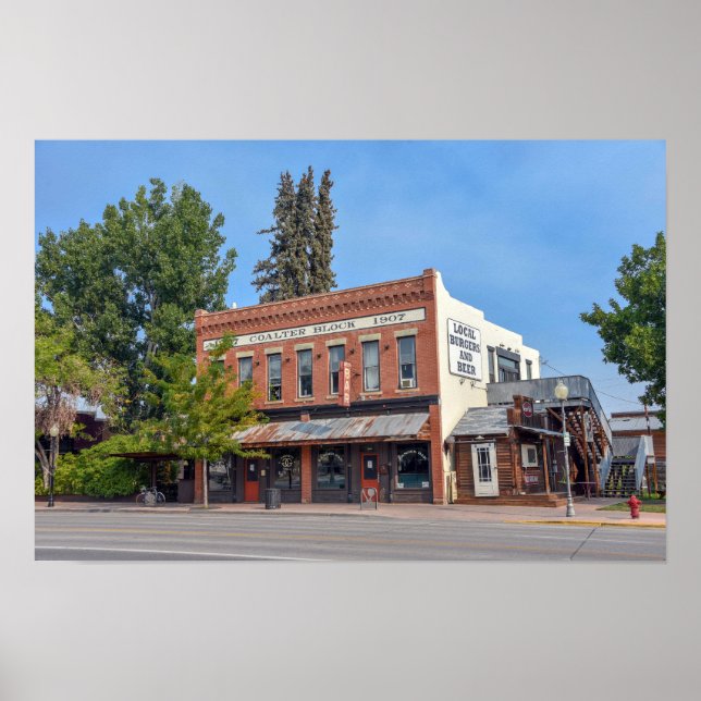Affiche Le bloc Coalter de 1907, Lander, Wyoming (Devant)