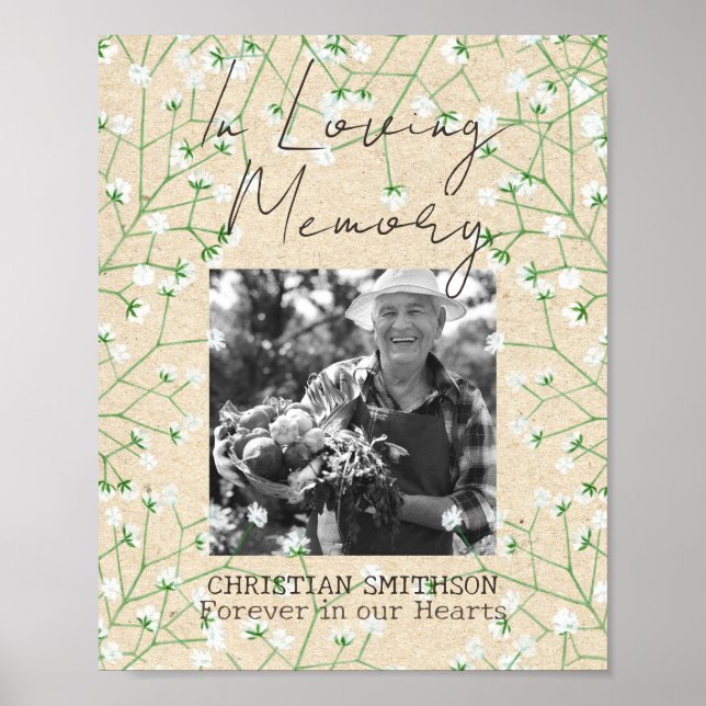 Affiche Le Boho du souffle du bébé rustique dans le Mariag (Devant)