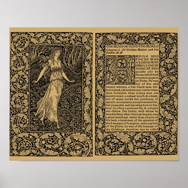Affiche Le Bois au-delà du Monde par William Morris (Devant)