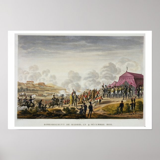Affiche Le bombardement de Madrid, le 4 décembre 1808, (Devant)