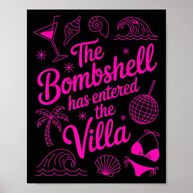 Affiche Le Bombshell Est Entré Dans La Villa Tropical Funn (Devant)