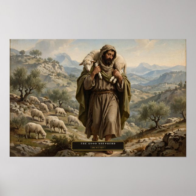 Affiche Le Bon Berger — Style Da Vinci (Devant)