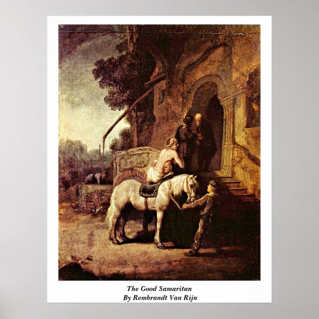 Affiche Le Bon Samaritain De Rembrandt Van Rijn (Devant)